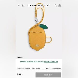 COACH Lemon Lanyard